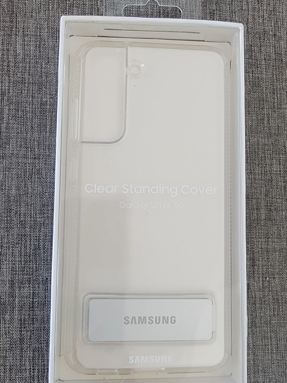 Samsung S21 FE Original Standing Cover Case - Transparent w/Kickstand